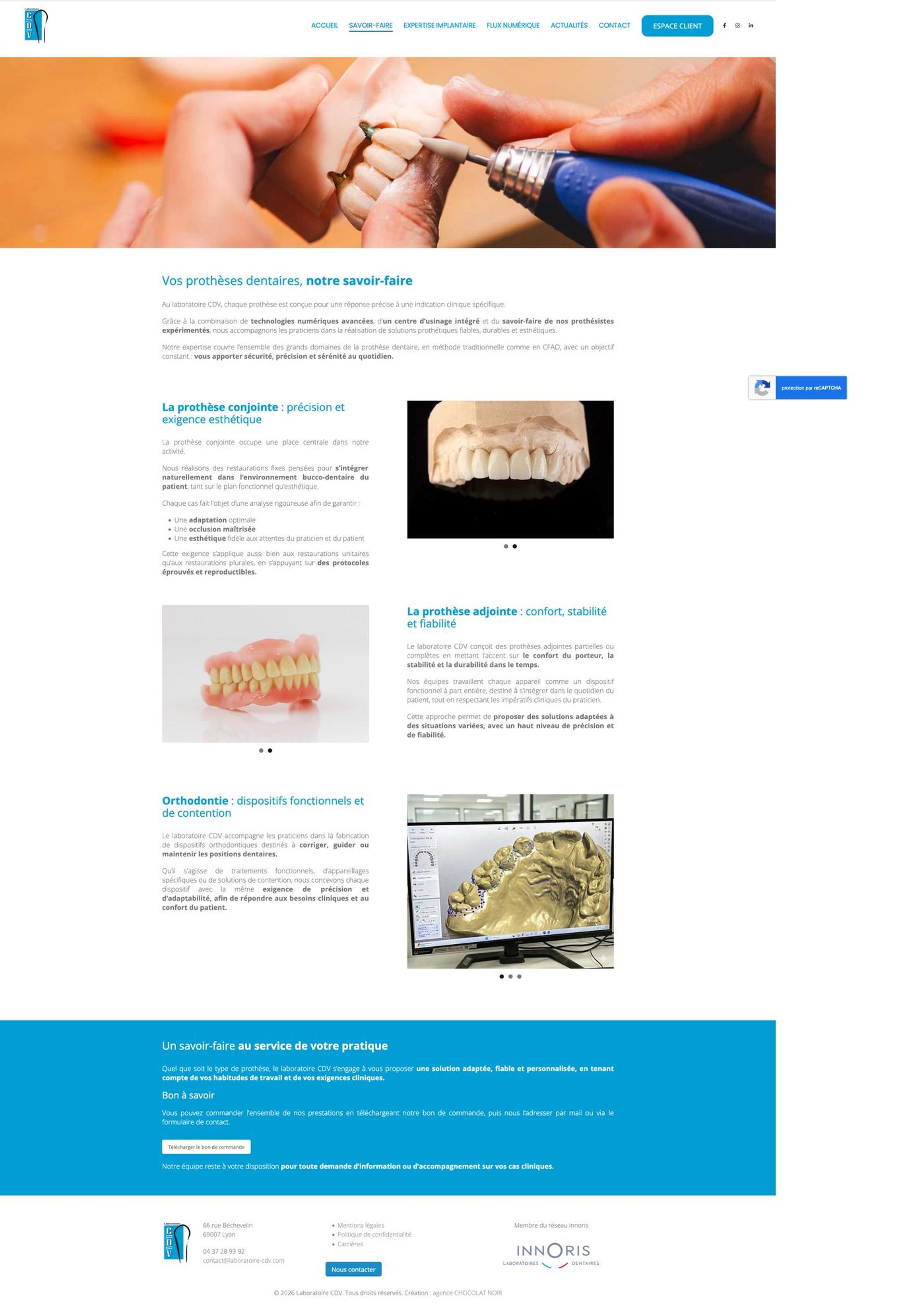 Page Savoir-faire — Laboratoire CDV