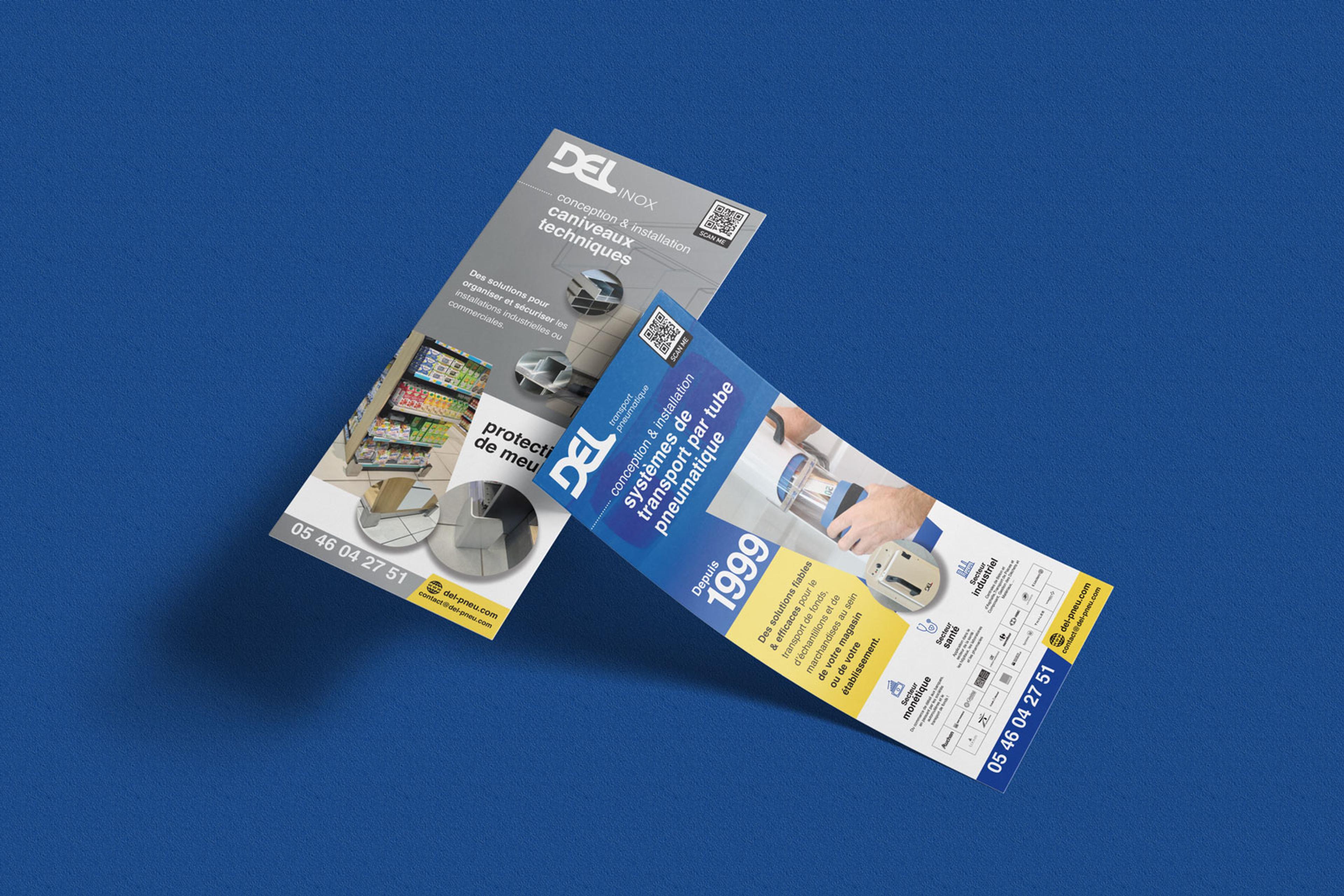 Création de flyers : DEL transport pneumatique