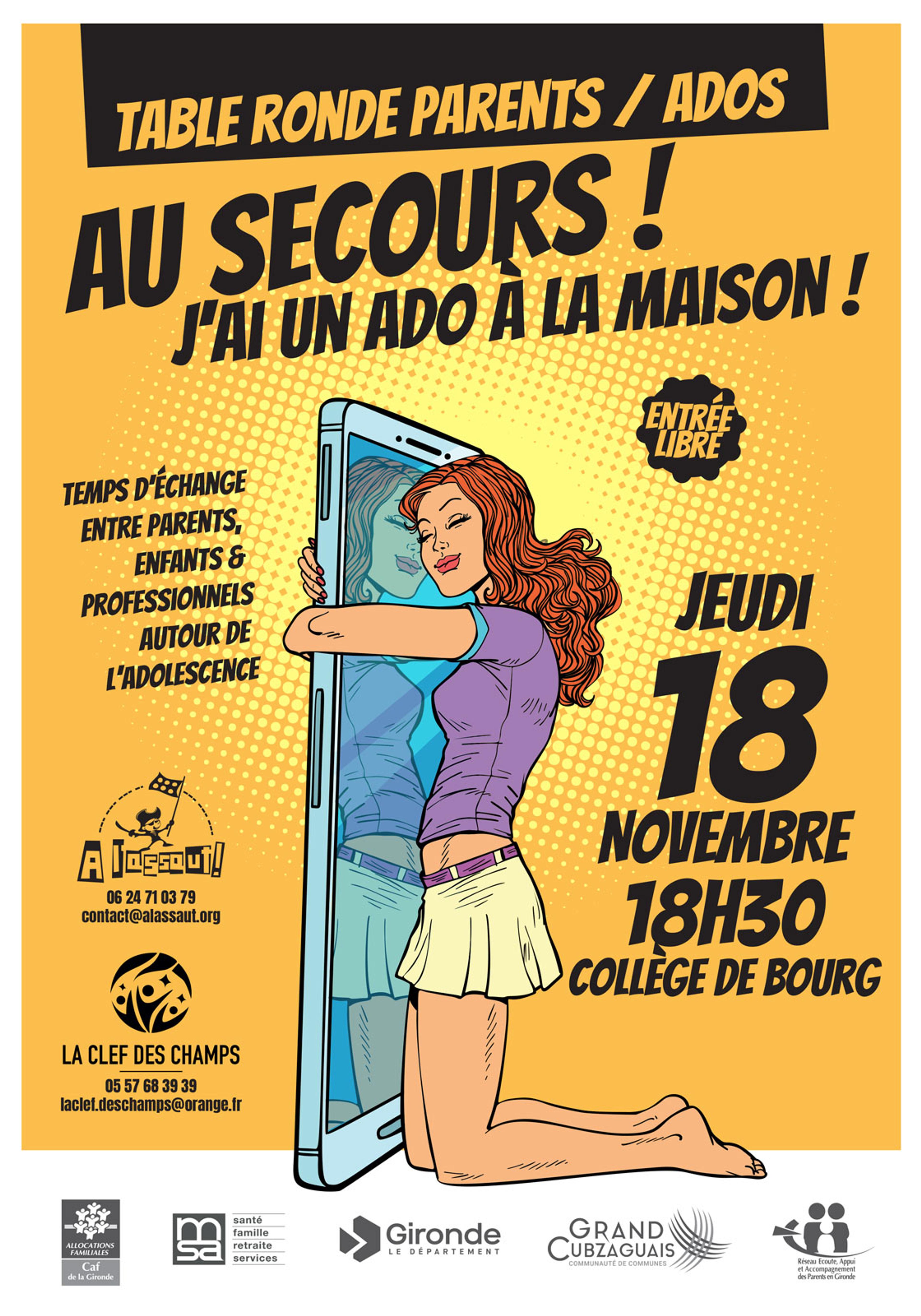 Affiche débat parents - enfants