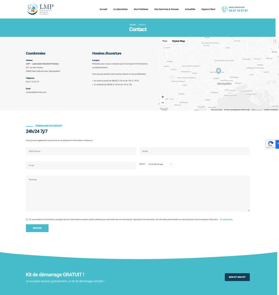 site wordpress labo dentaire