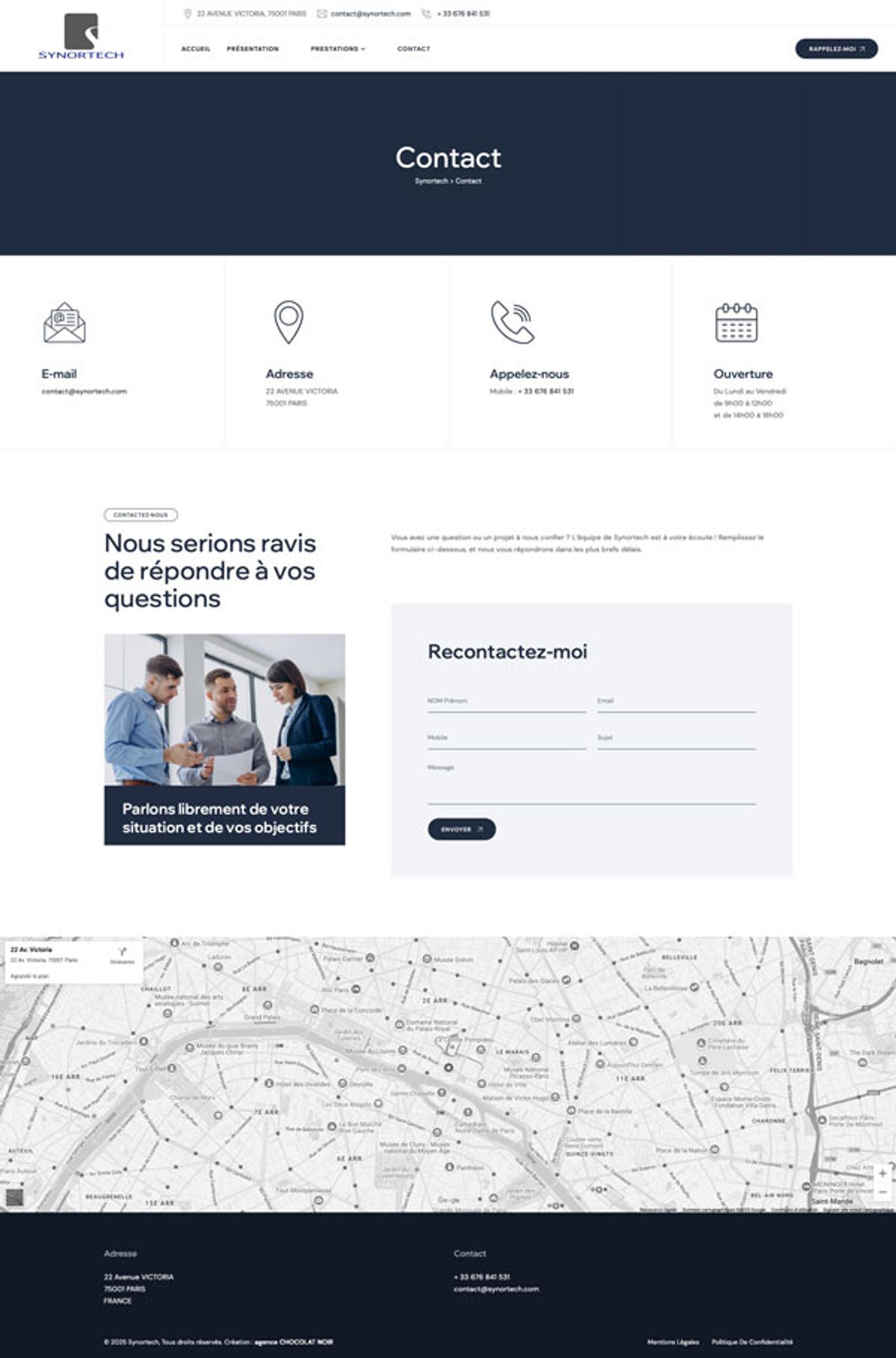 page-contact-capture-creation-site-web-corporate-synortech