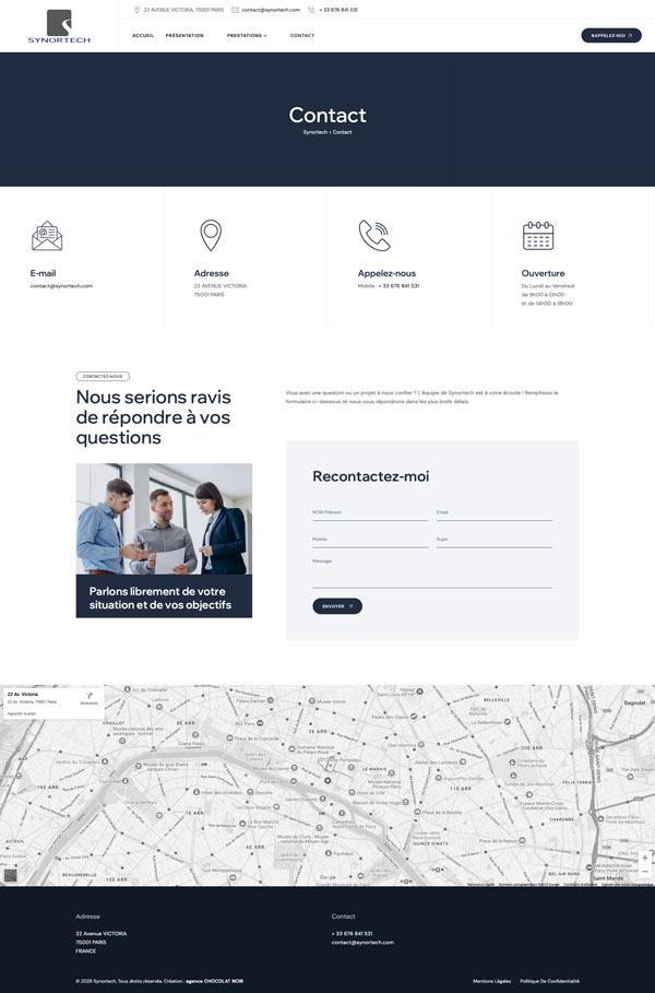 page-contact-capture-creation-site-web-corporate-synortech