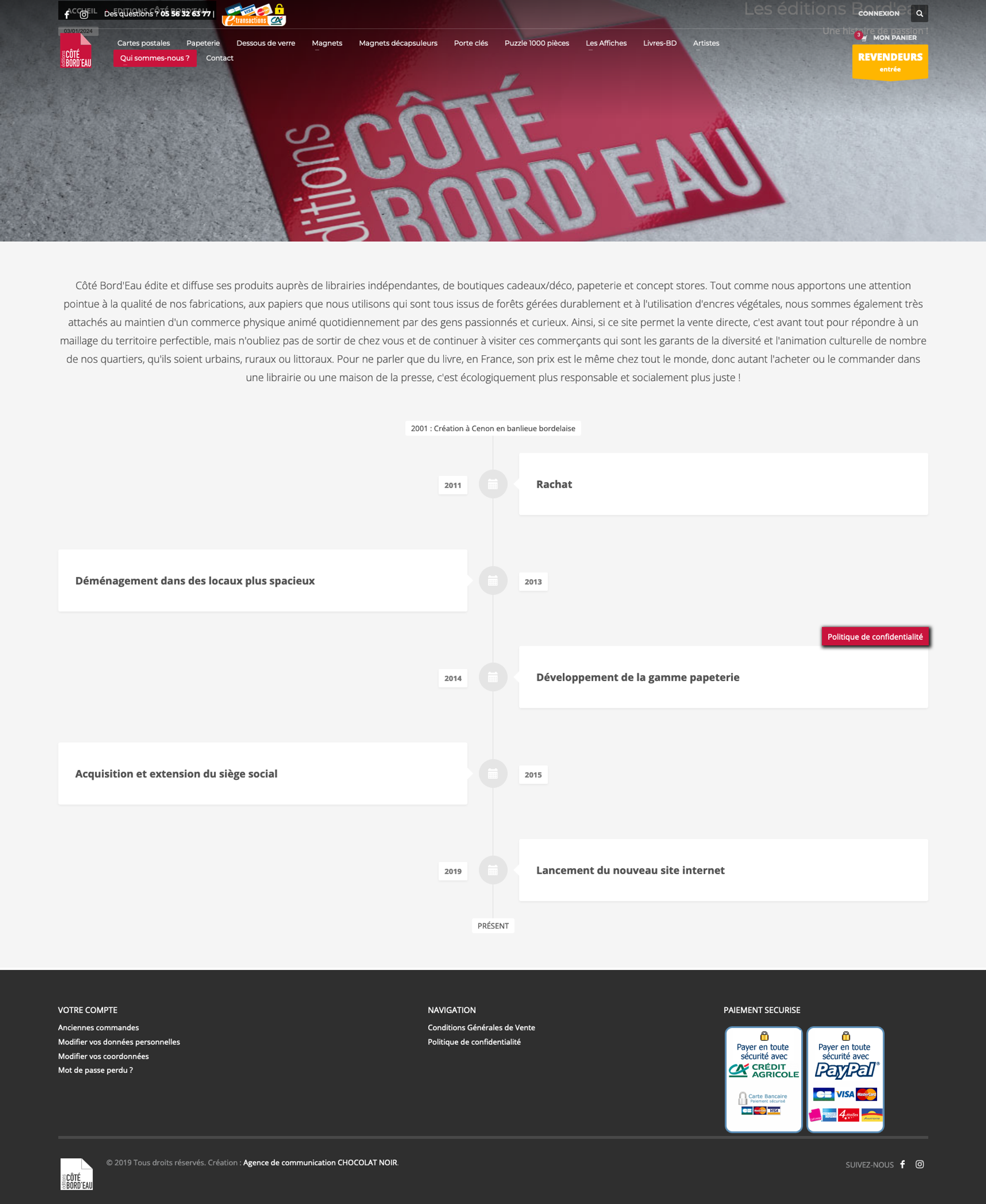 site marchand carterie
