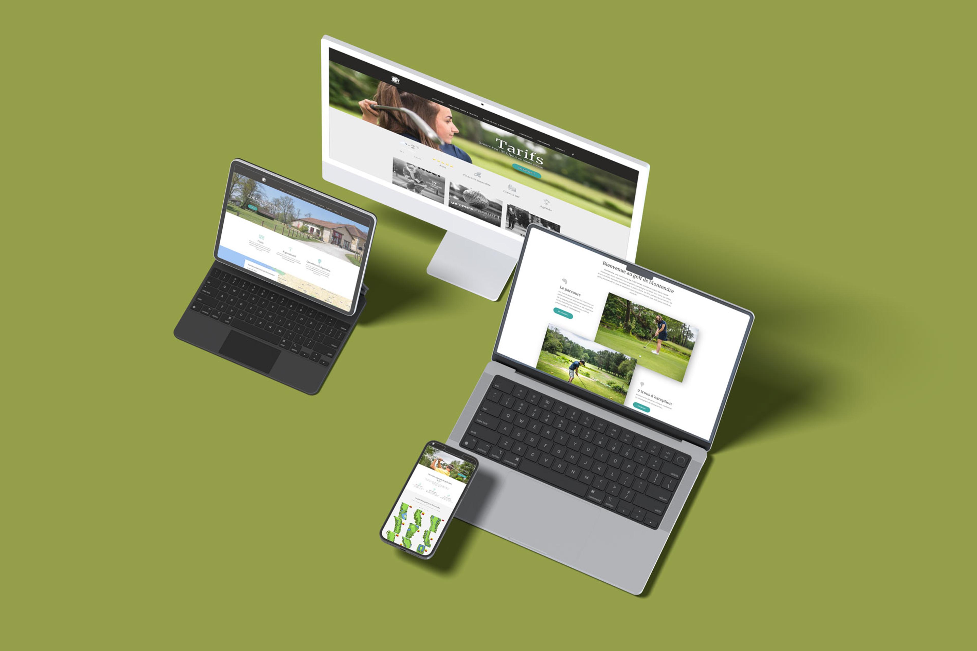 Création site internet club de golf de MONTENDRE