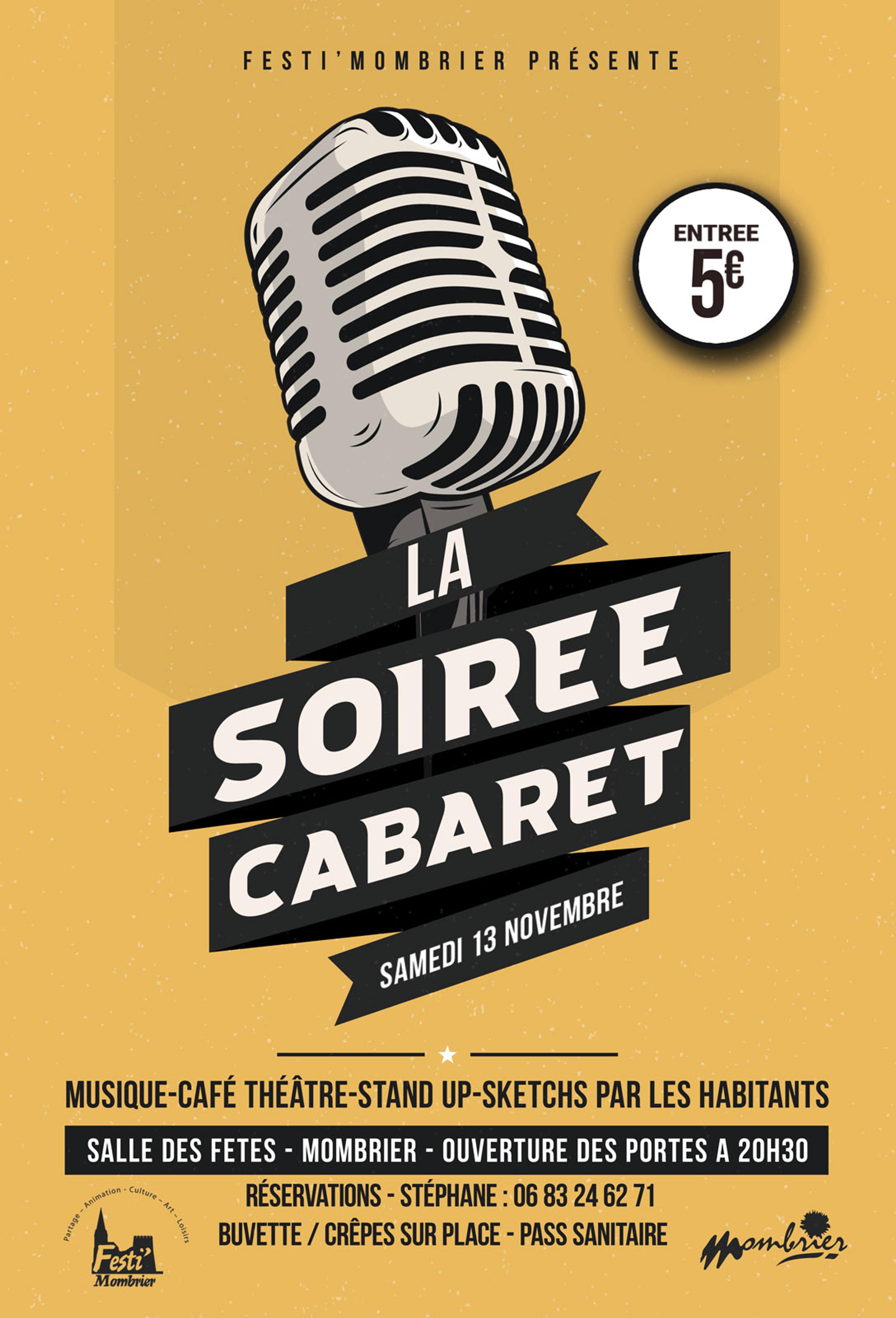 Affiche animation village : soirée cabaret 2021