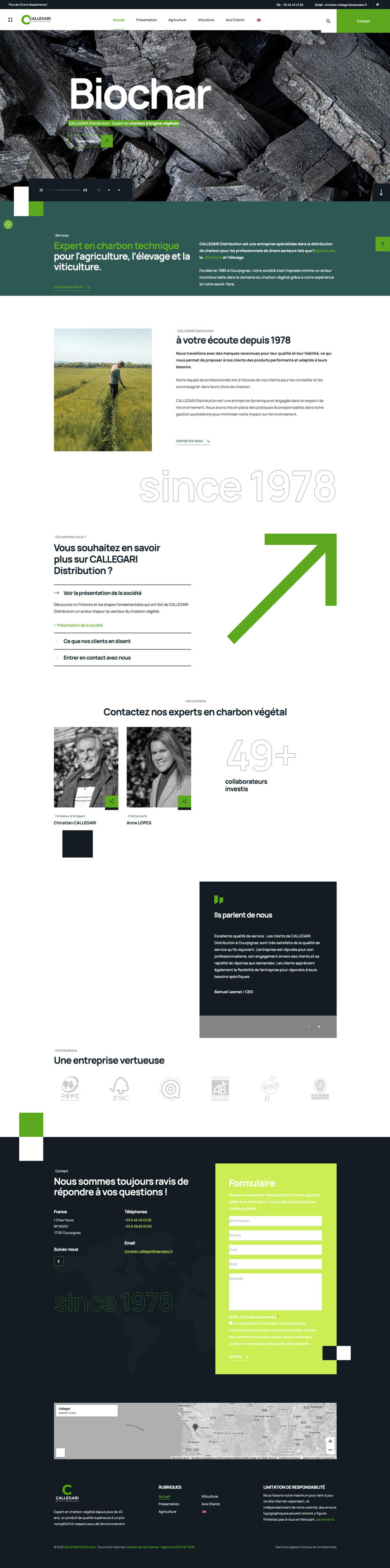 création site internet charbon