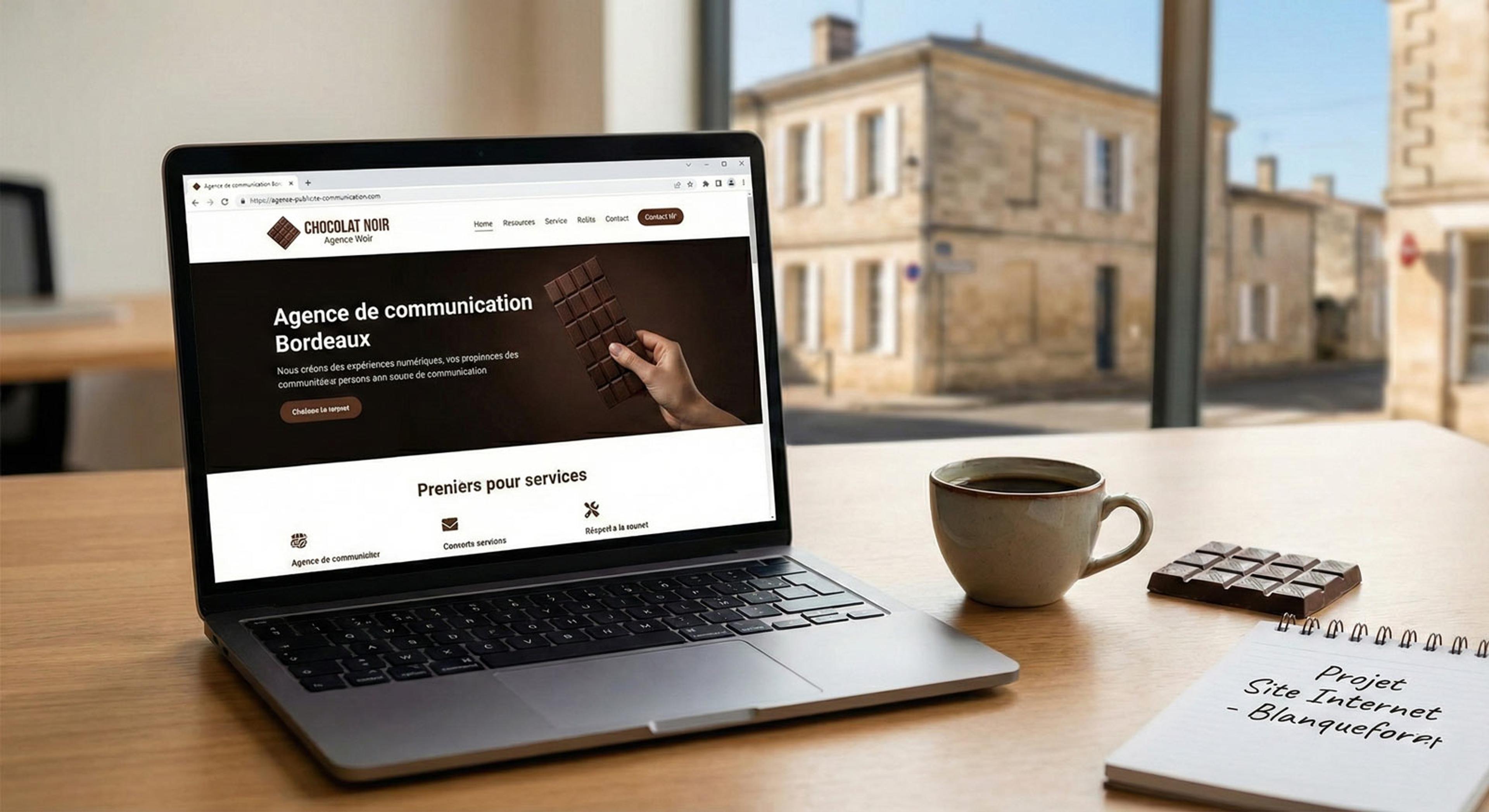 Création site internet Blanquefort | Agence Chocolat Noir