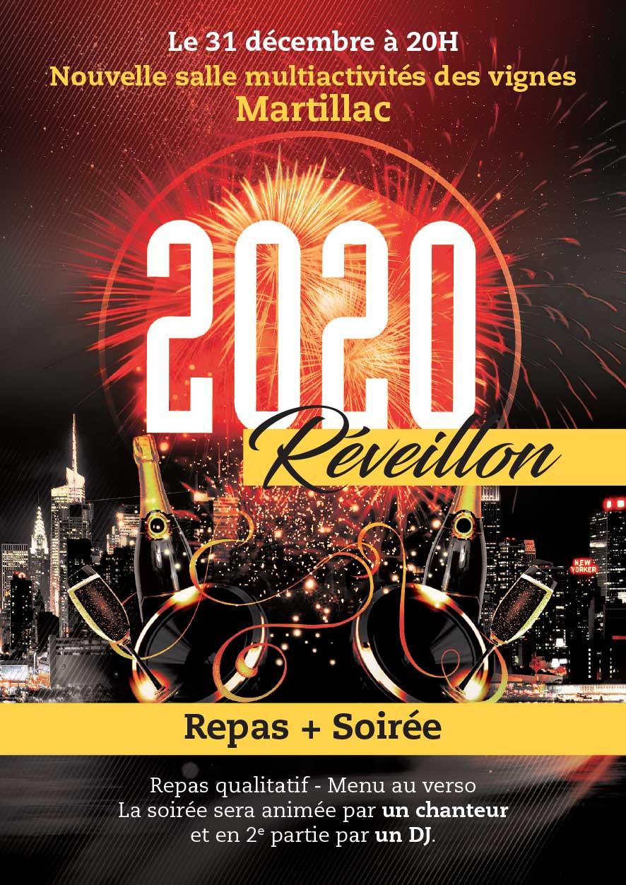 Flyer réveillon 2020 : traiteur Gael DASSONVILLE