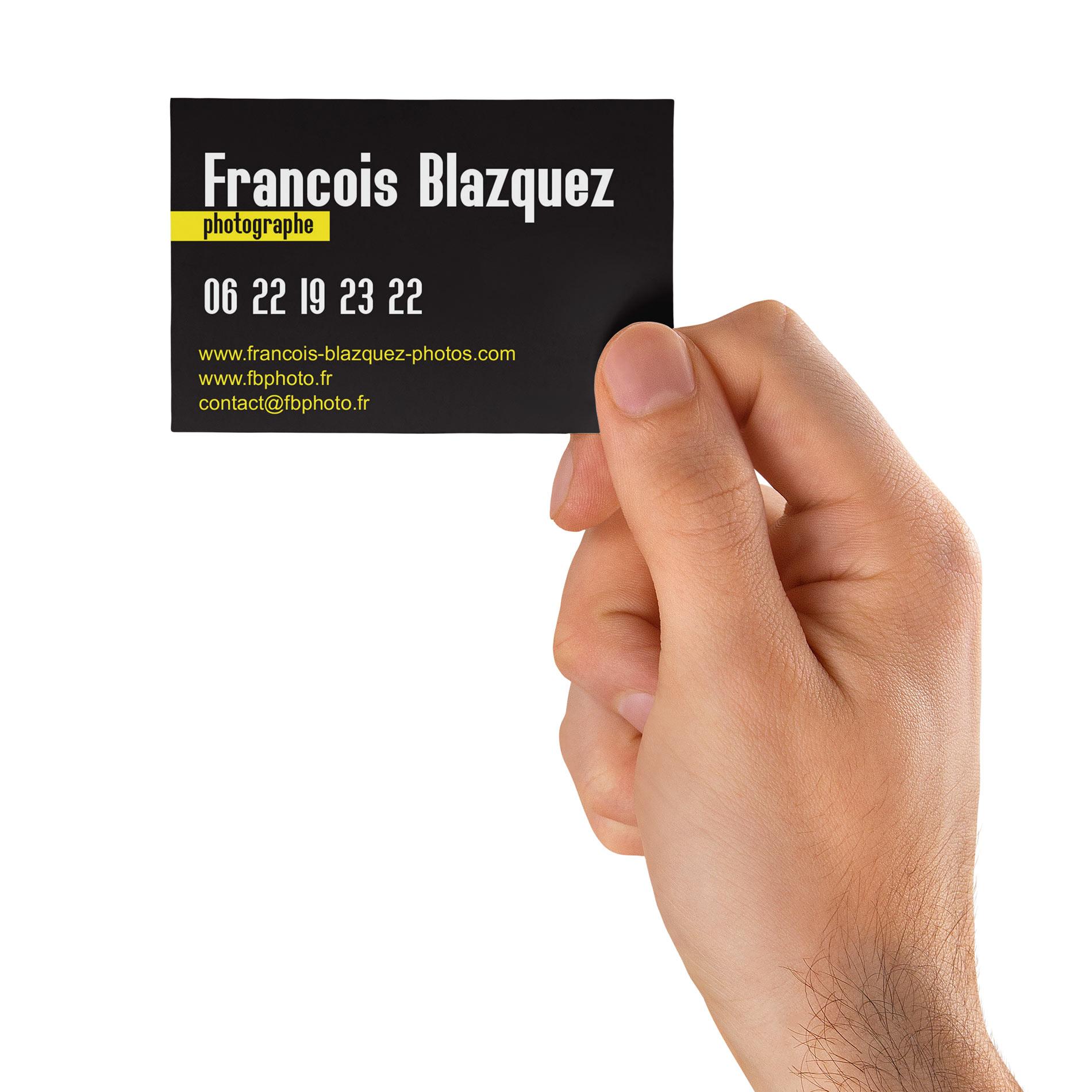 Cartes de visite photographe : François BLAZQUEZ
