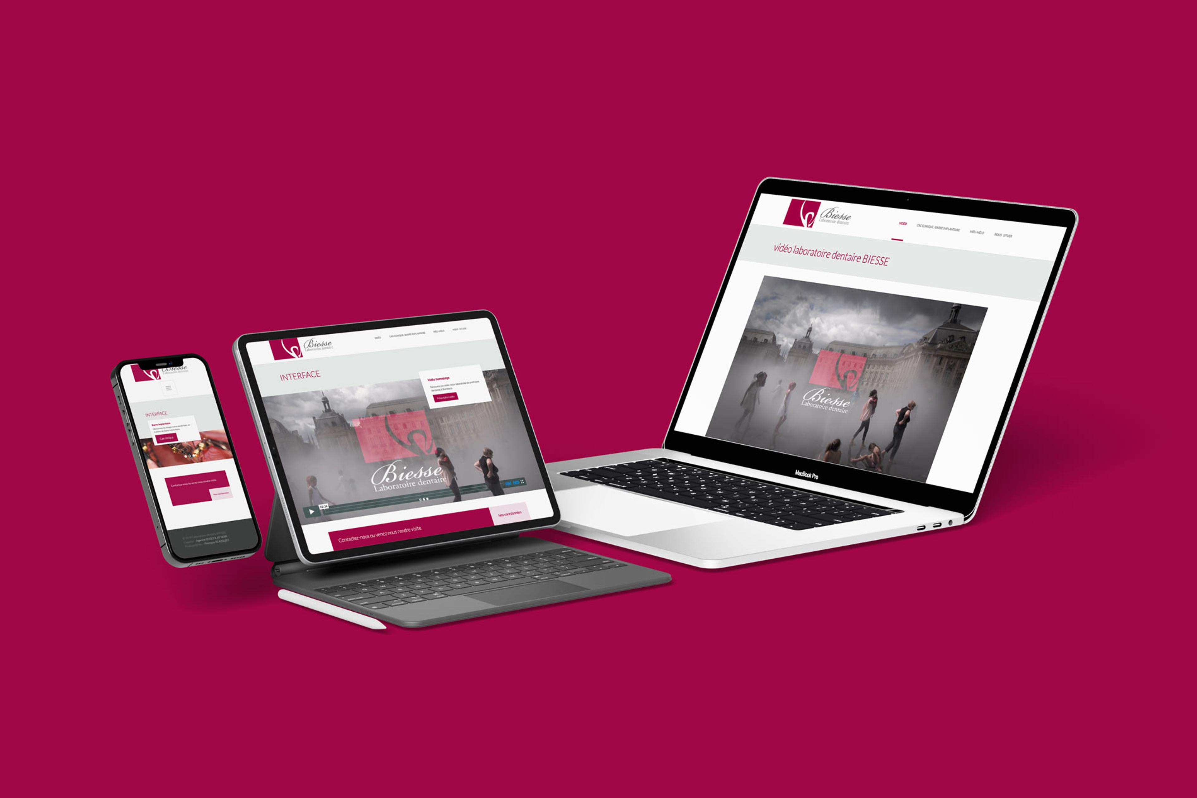 Création site internet prothésiste dentaire : laboratoire BIESSE