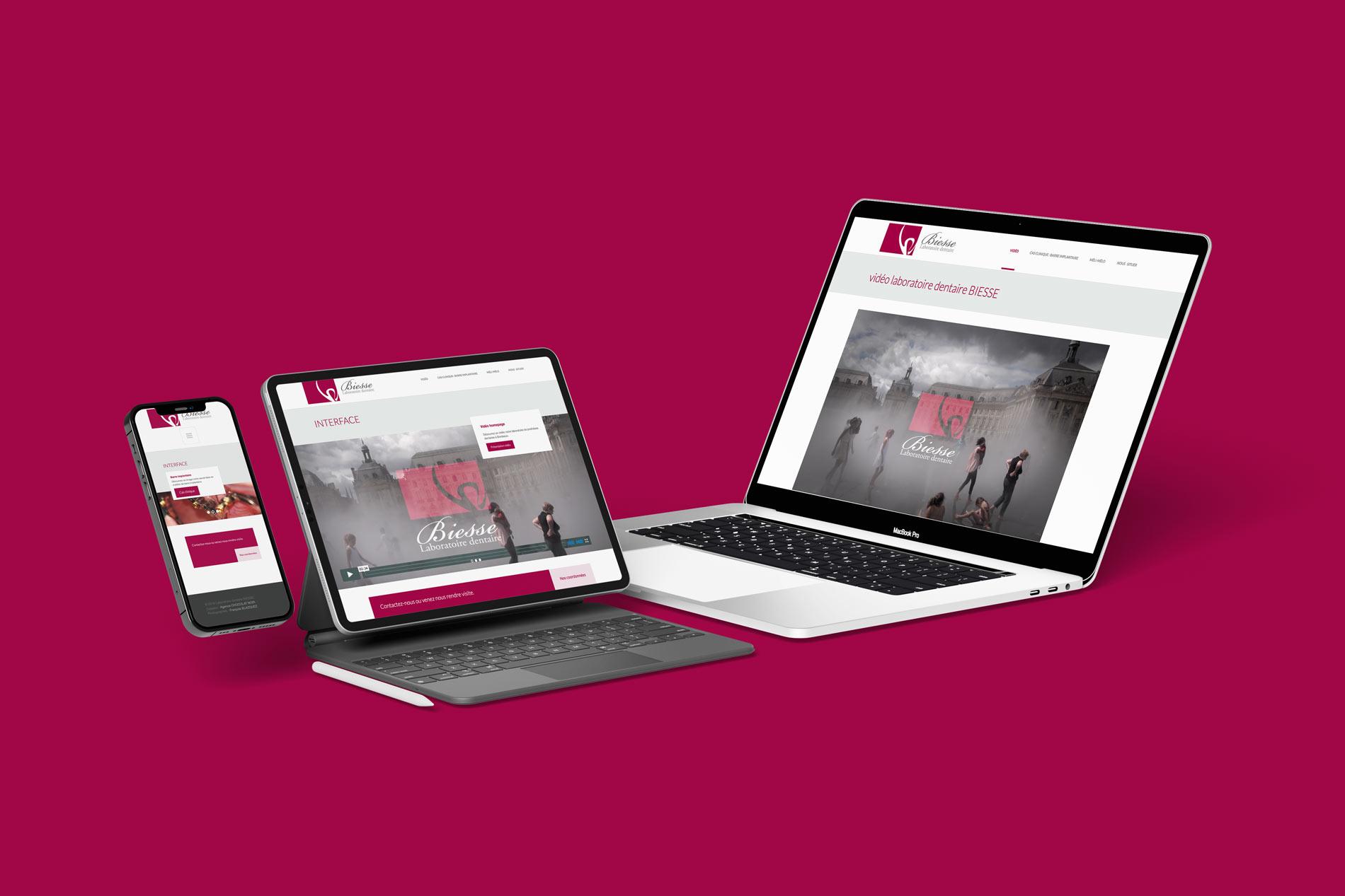 Création site internet prothésiste dentaire : laboratoire BIESSE