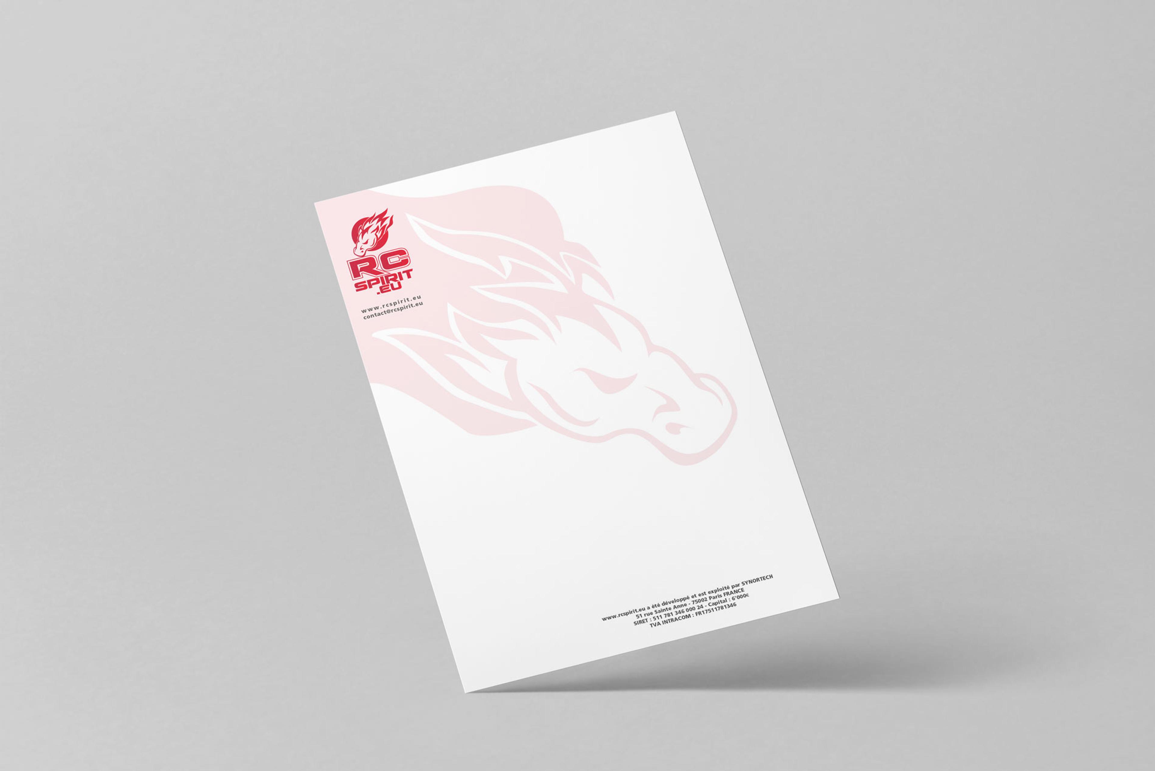 Papier en-tête marque radiocommandé : RC SPIRIT