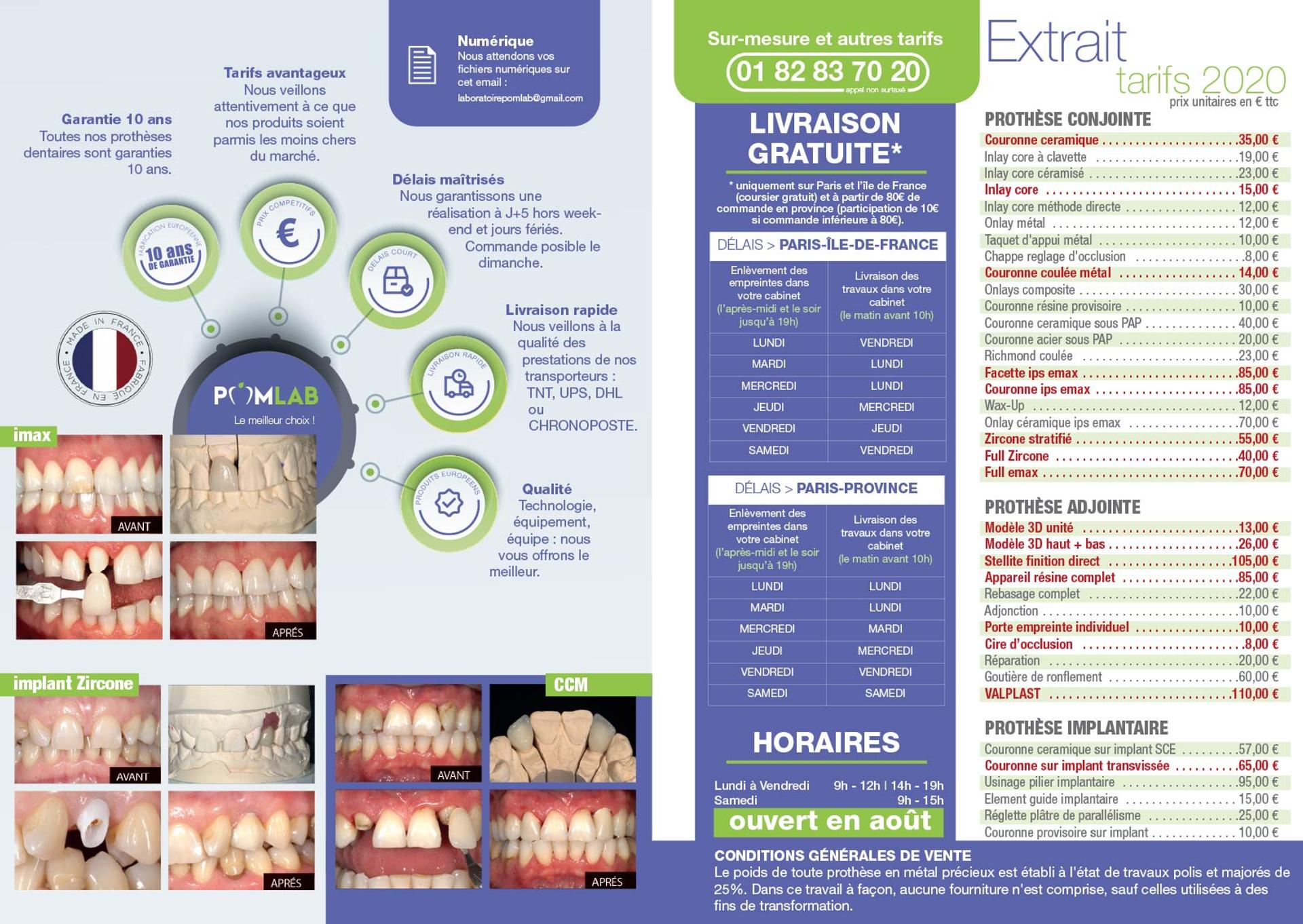 mailing laboratoire dentaire