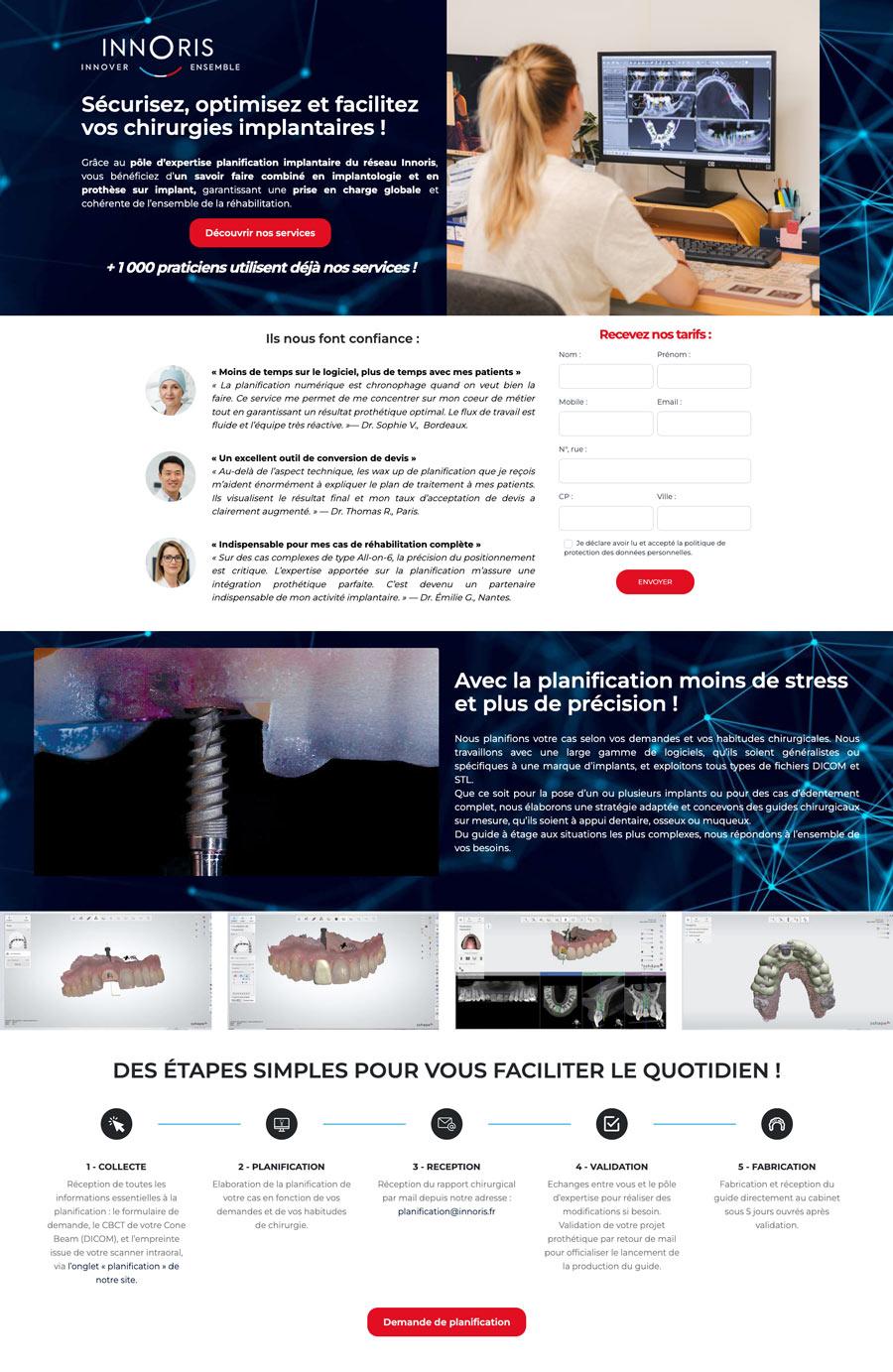 creation-landing-page-planification-implantaire-innoris