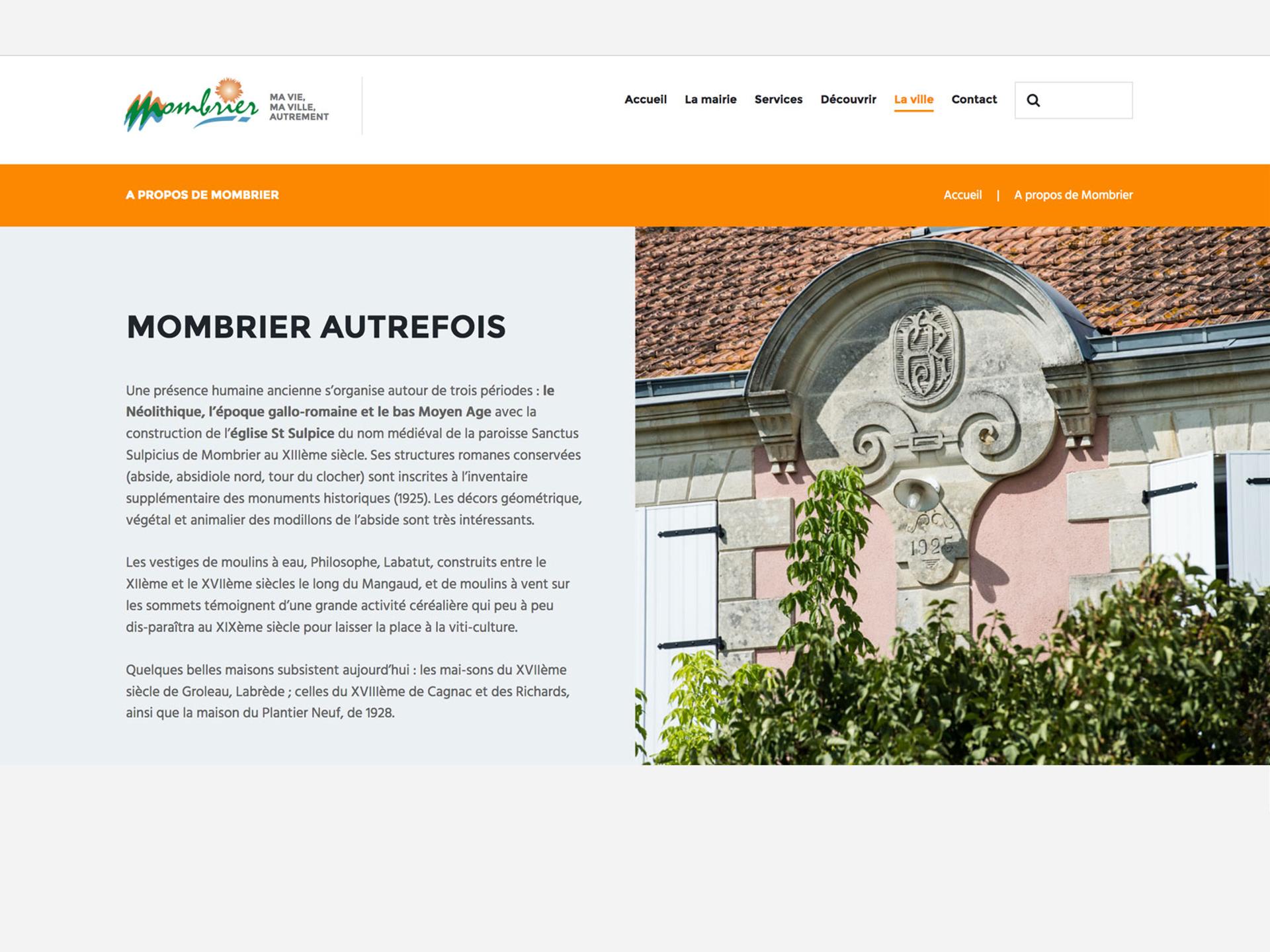 création site internet mairie MOMBRIER