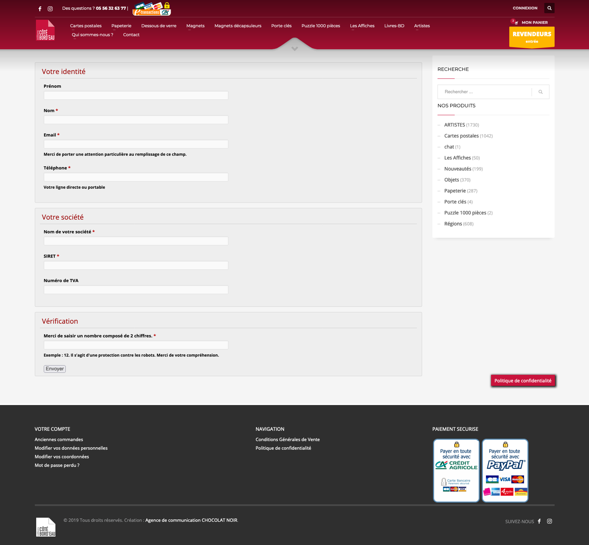 site marchand carterie