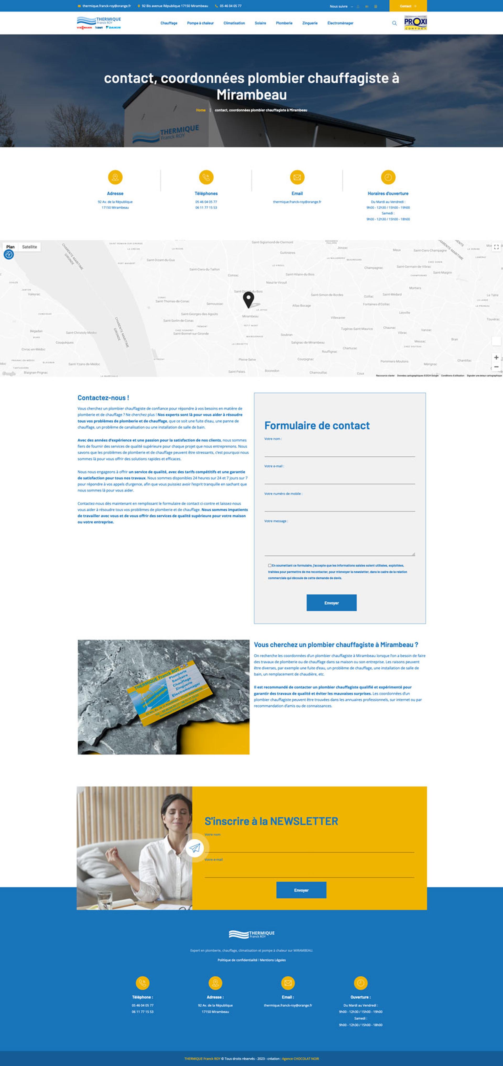 Création site internet plombier