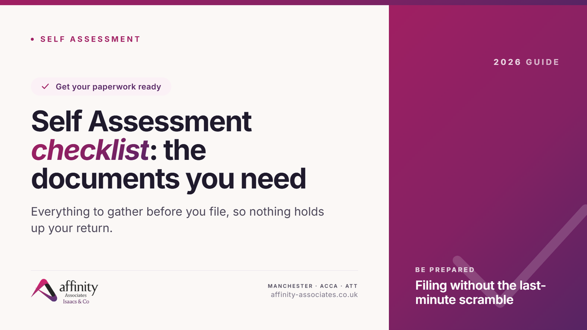 Self-Assessment Checklist: Documents You Need
