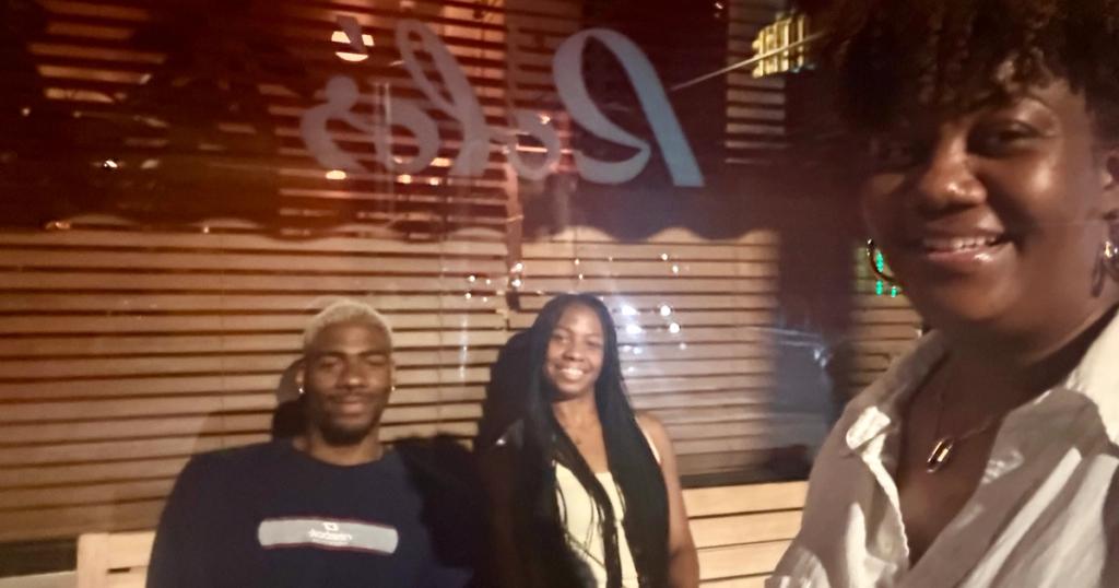 Me and the kids at dinner