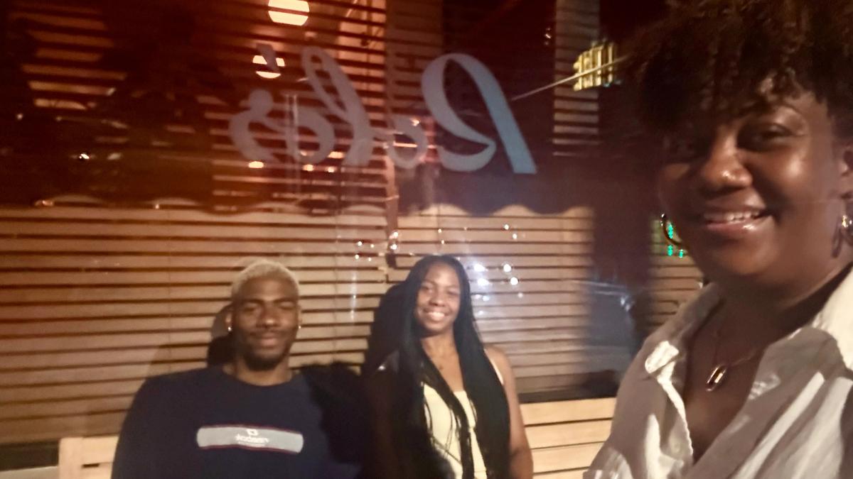Me and the kids at dinner