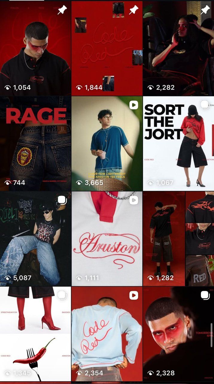 The Ariiston Instagram grid: workwear, bamboo essentials and outdoor shots, second screen