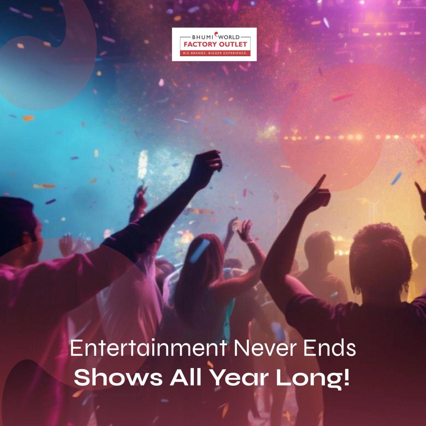 Post: entertainment never ends, a crowd at a concert