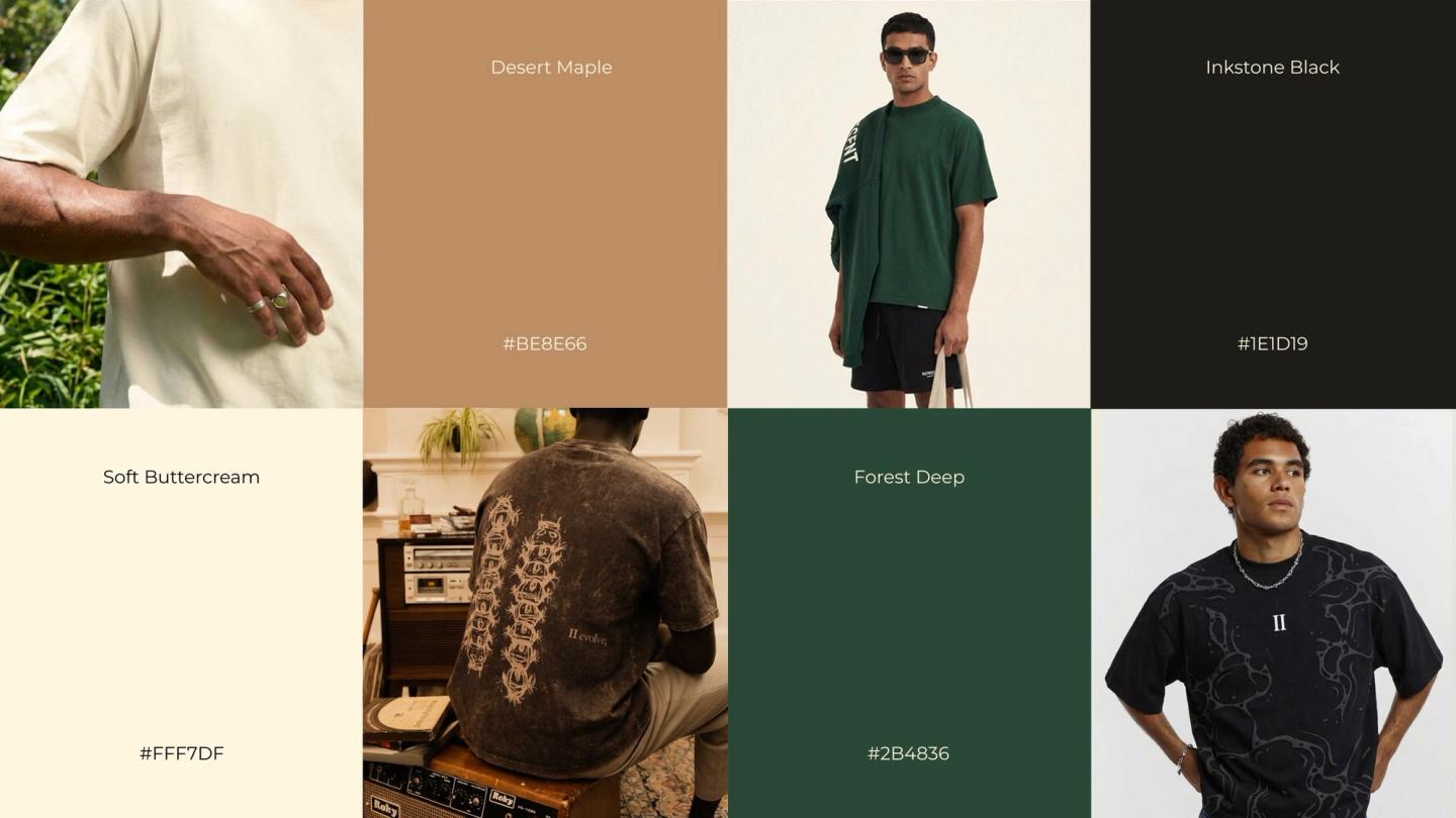 Brandbook spread: the colour palette
