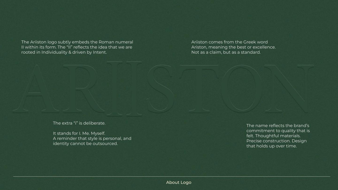 Brandbook spread: about the logo