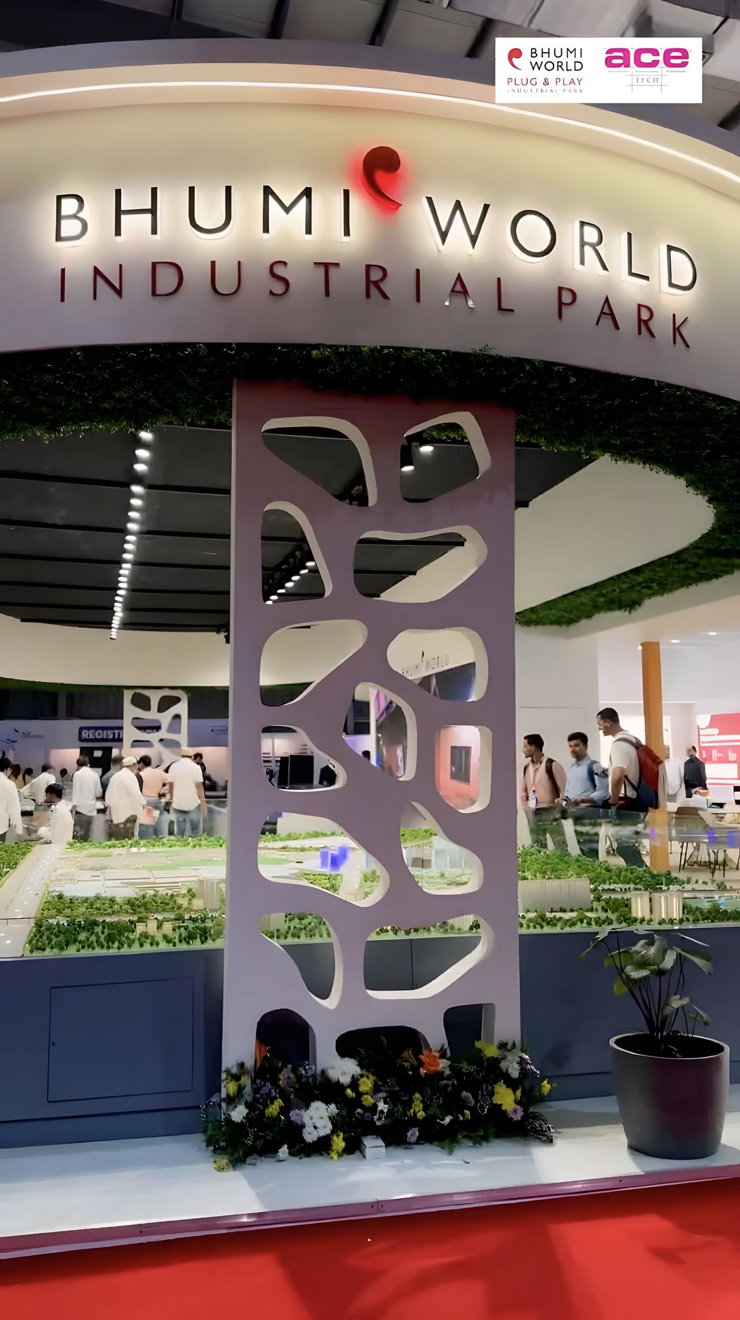 The Bhumi World Industrial Park booth at an exhibition