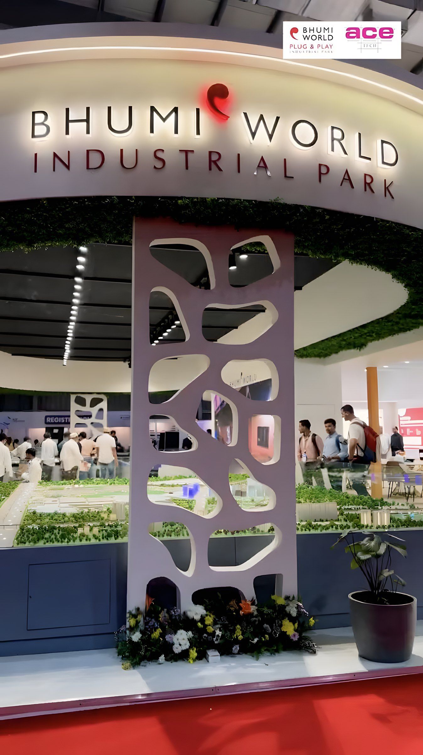 The Bhumi World Industrial Park booth at an exhibition