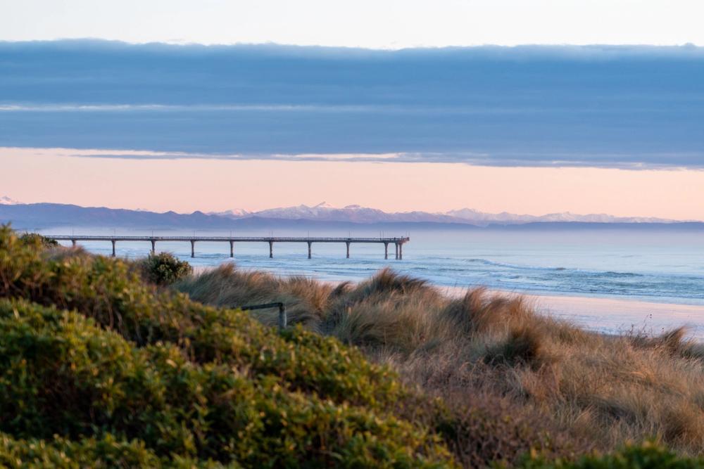 View from beach in Christchurch