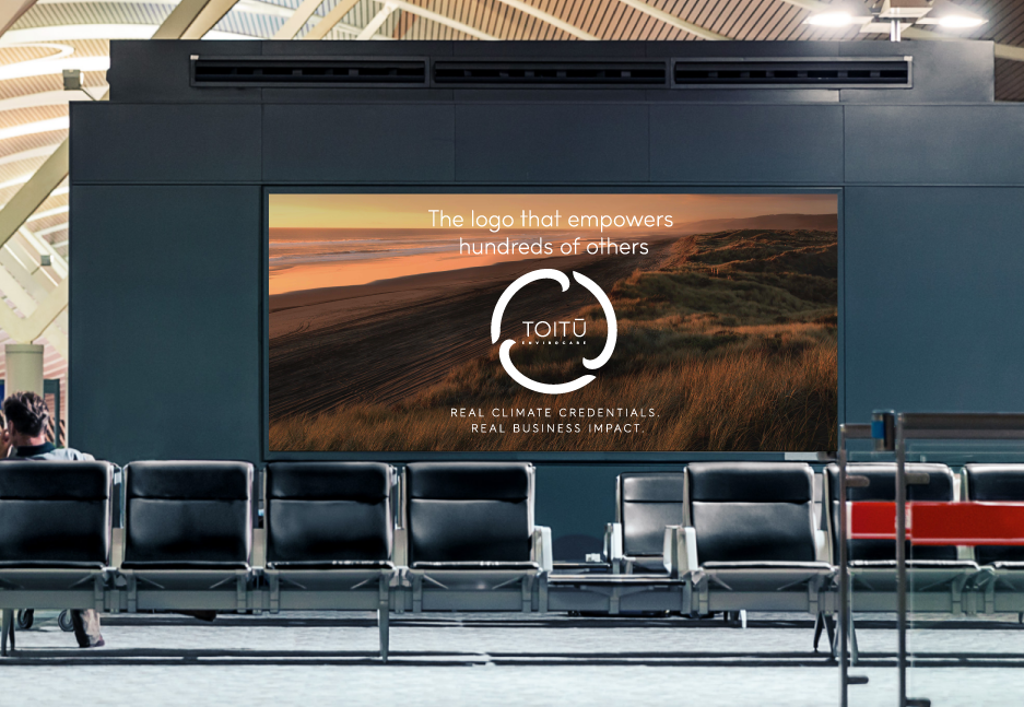 Preliminary mock-up from Toitū’s national brand campaign – final version may vary