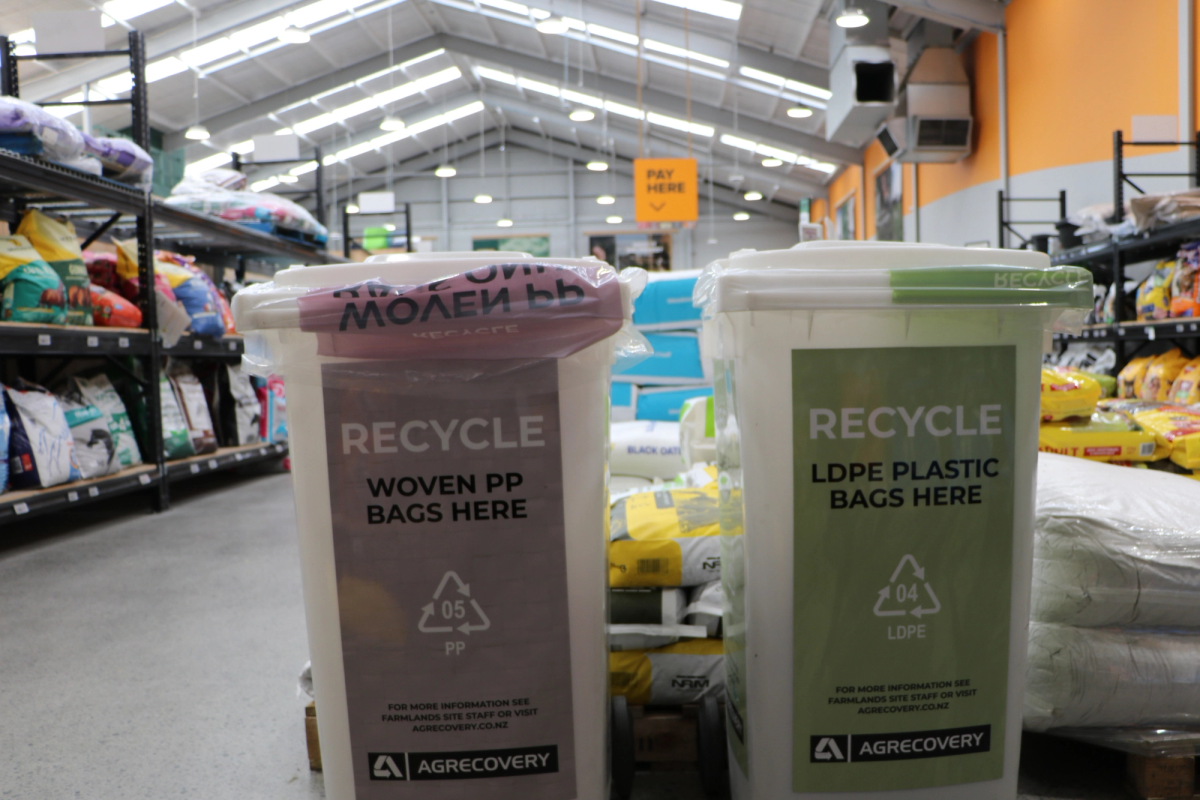 PP and LDPE plastic recycling at Farmlands store