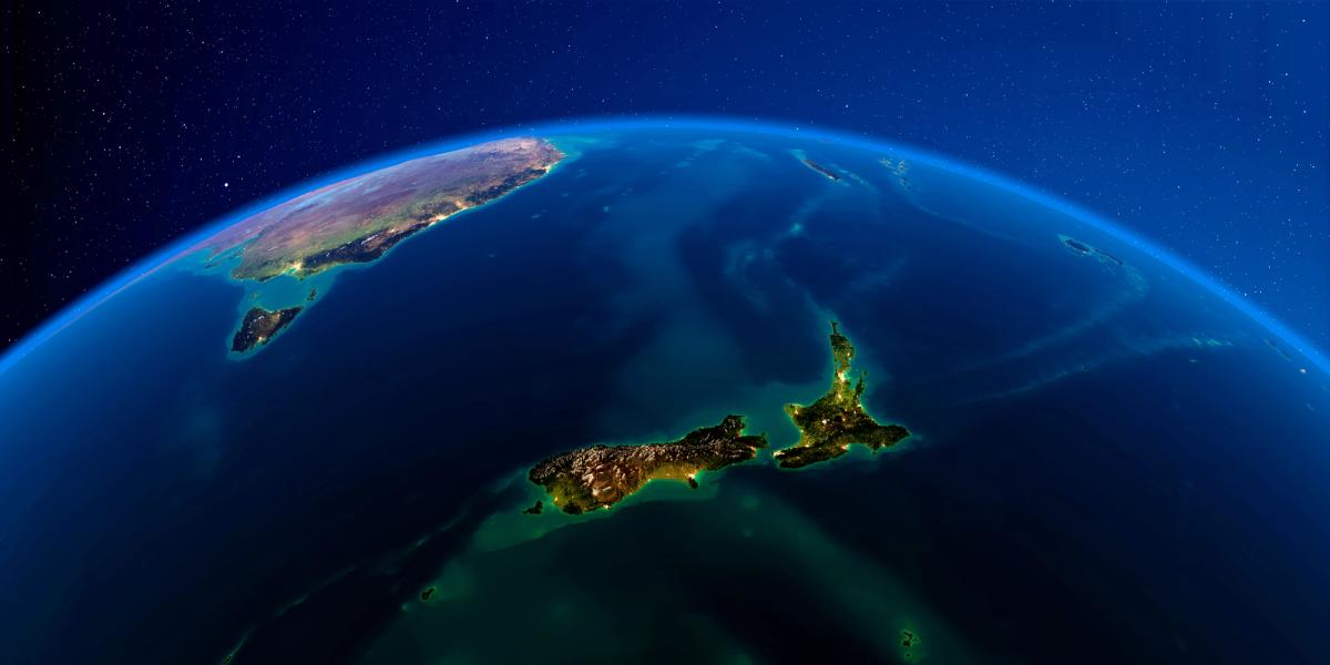 Image of New Zealand seen from space Image of New Zealand seen from space