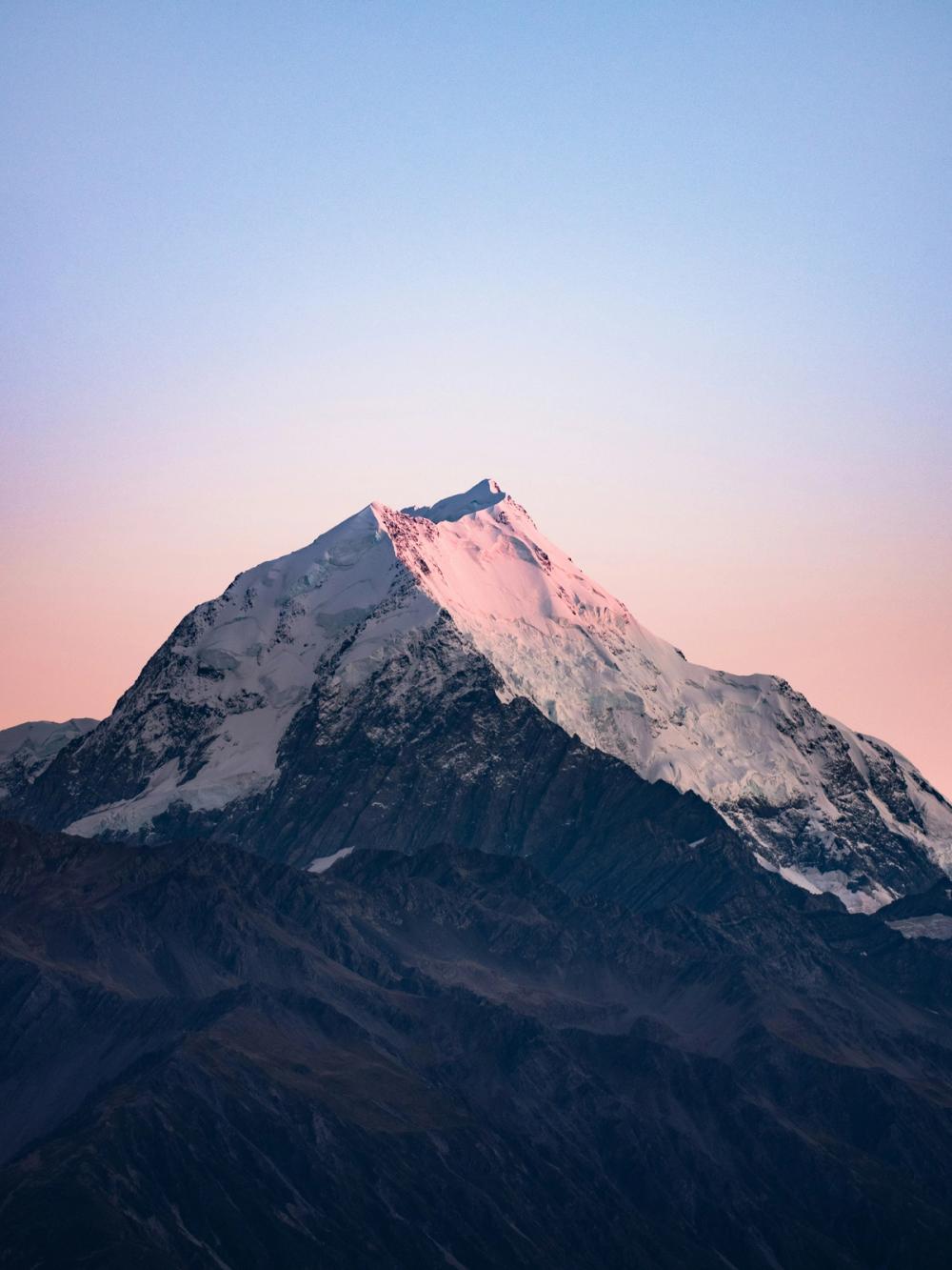 Mountains in New Zealand showcasing the climate we're working to protect with certification