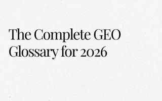 The Complete GEO Glossary for 2026