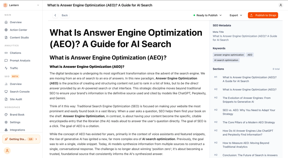 strapi intergration to Lantern