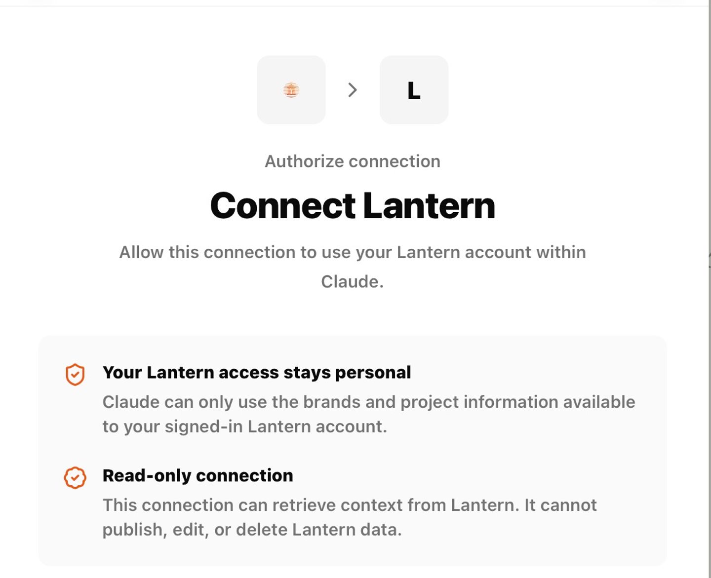 Connecting lantern mcp