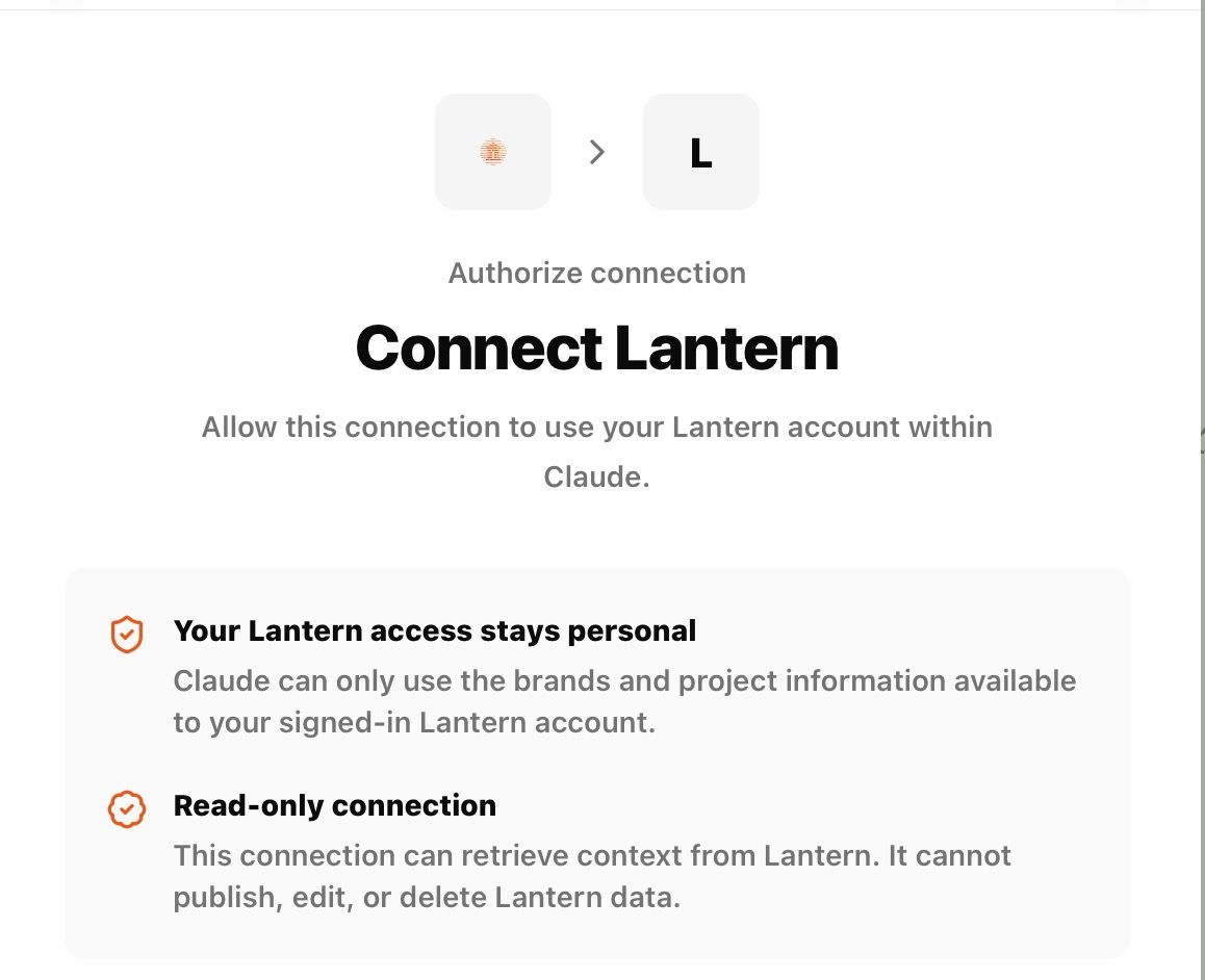 Connecting lantern mcp