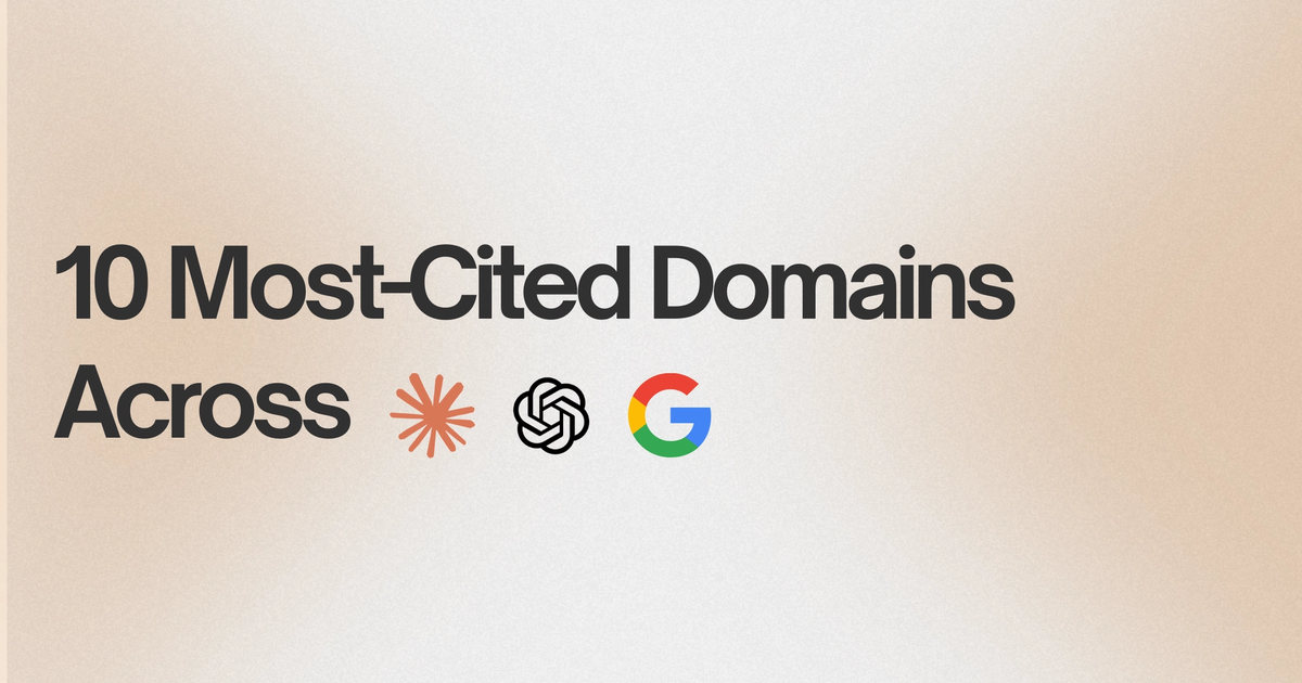 10 Most-Cited Domains Across ChatGPT, Perplexity, Gemini, and Claude.
