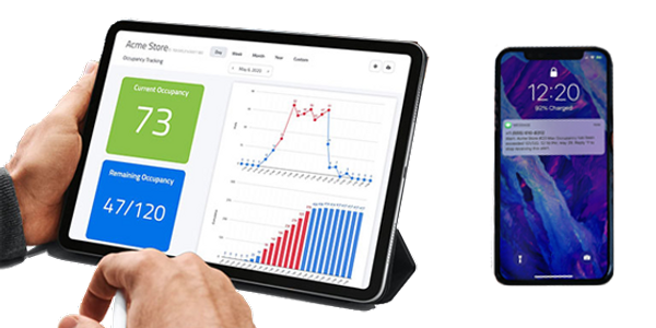 Illustration of feature: Smart technology for real-time visibility of occupancy.