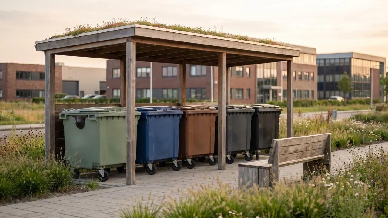 Afval- en goederenstromen op een bedrijventerrein