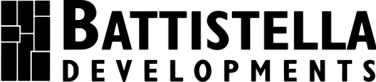 Battistella Developments logo in black on a transparent background