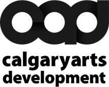 Calgary Arts Development logo in black on a transparent background