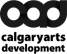 Calgary Arts Development logo in black on a transparent background
