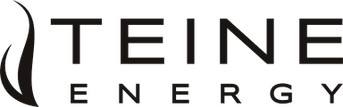 Teine Energy logo in dark grey on a transparent background