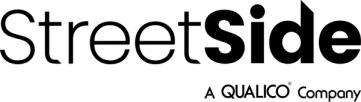 StreetSide: A Qualico Company logo in black on a transparent background