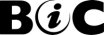 The BIC logo wordmark with its dotted-i schoolboy icon, in black.