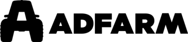 Adfarm logo in black on a transparent background