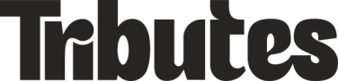 Tributes logo in black on a transparent background